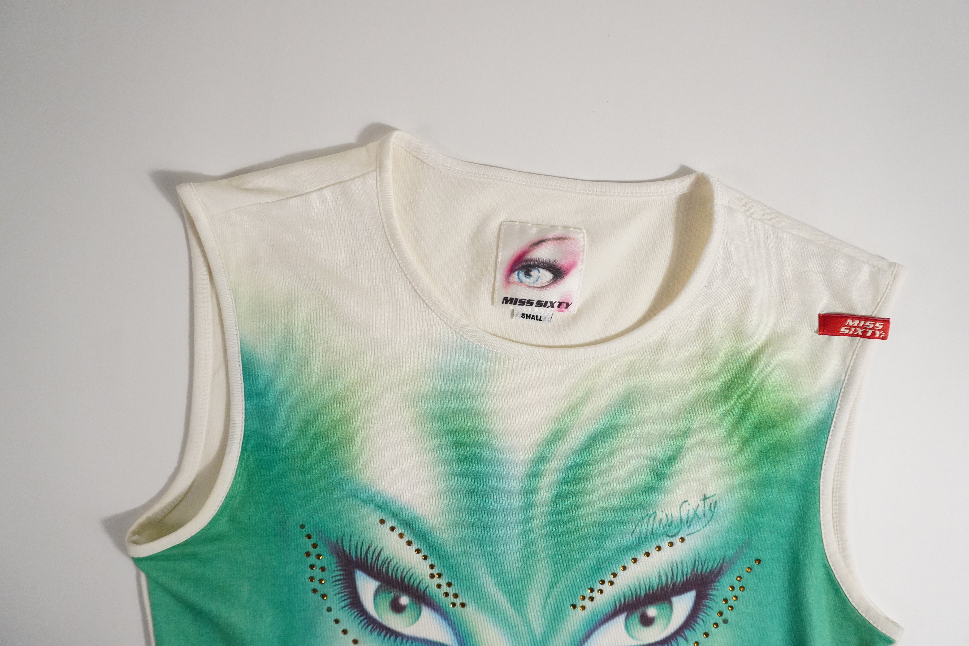 Miss Sixty Graphic Rhinestones Top (S)