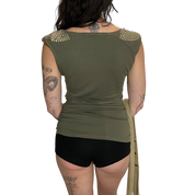 Vintage 2010s Khaki Vest (XS/S)