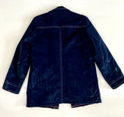 Vintage Blue Velvet Jacket (L)