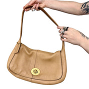 Coach Camel Pebbled Leather Purse