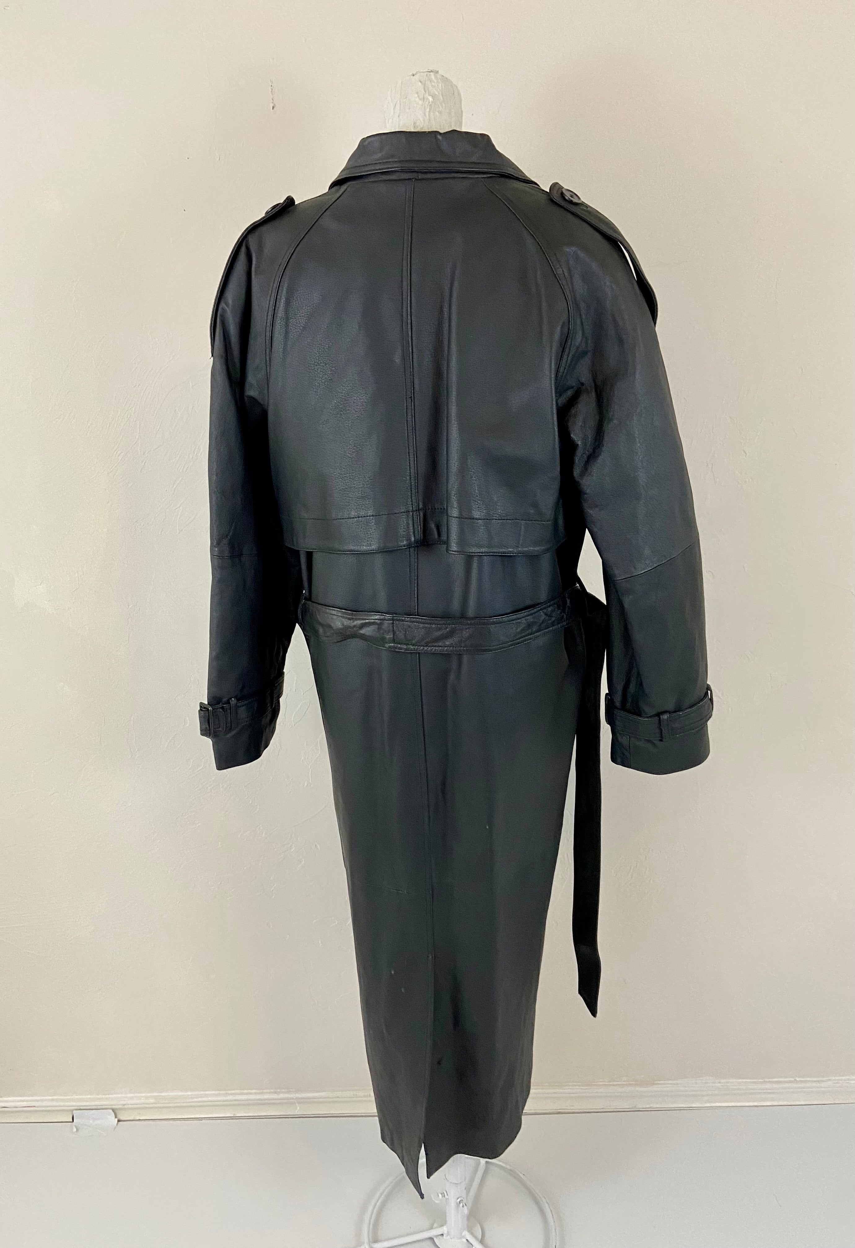 NEW PHASE 2 Long Leather Trench Coat