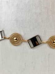 Silver gold tone belt