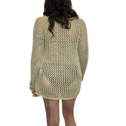 Vintage Italian Crochet Zip Up Cardigan (S/M)