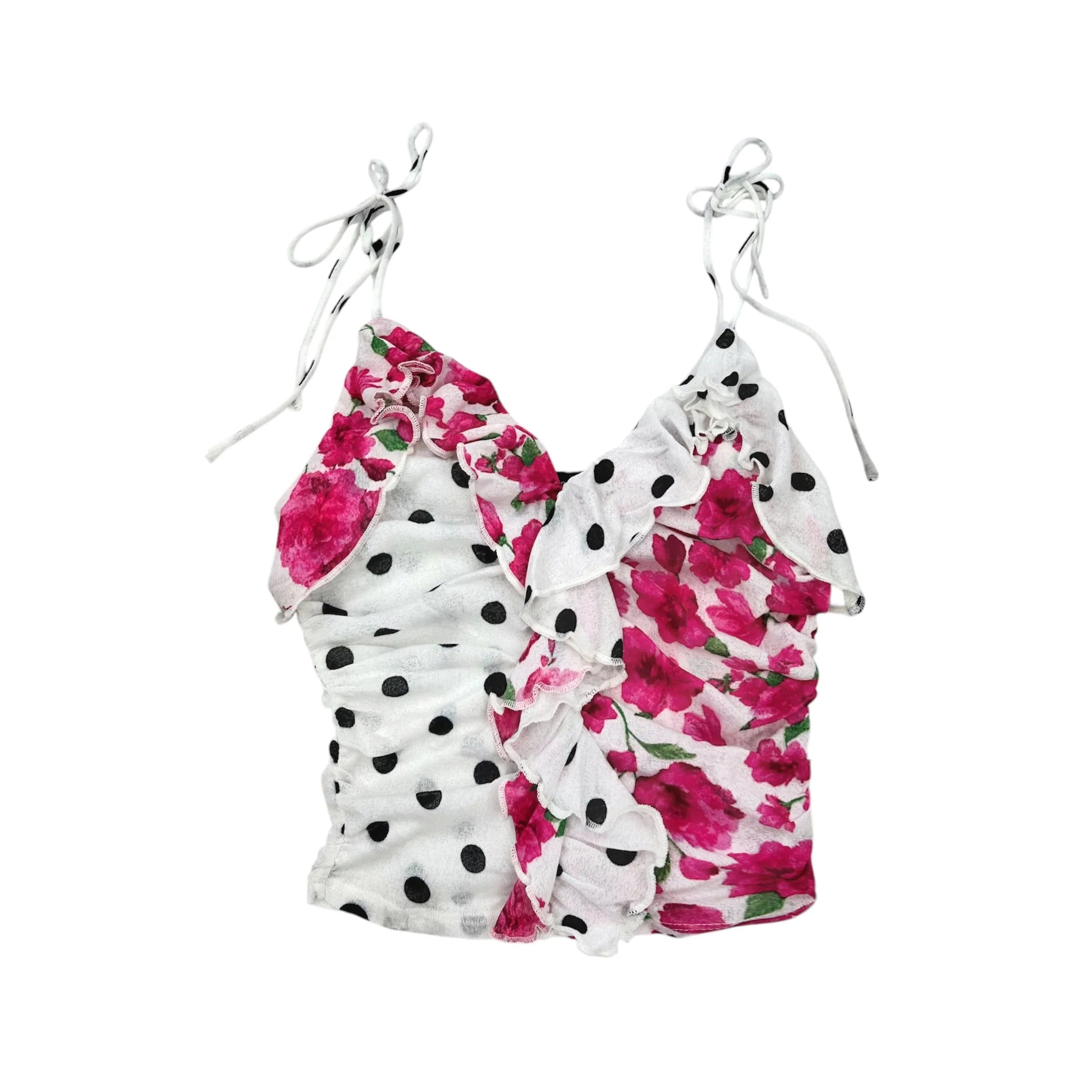 Mesh Polka Dot & Flower Cami (XS/S)