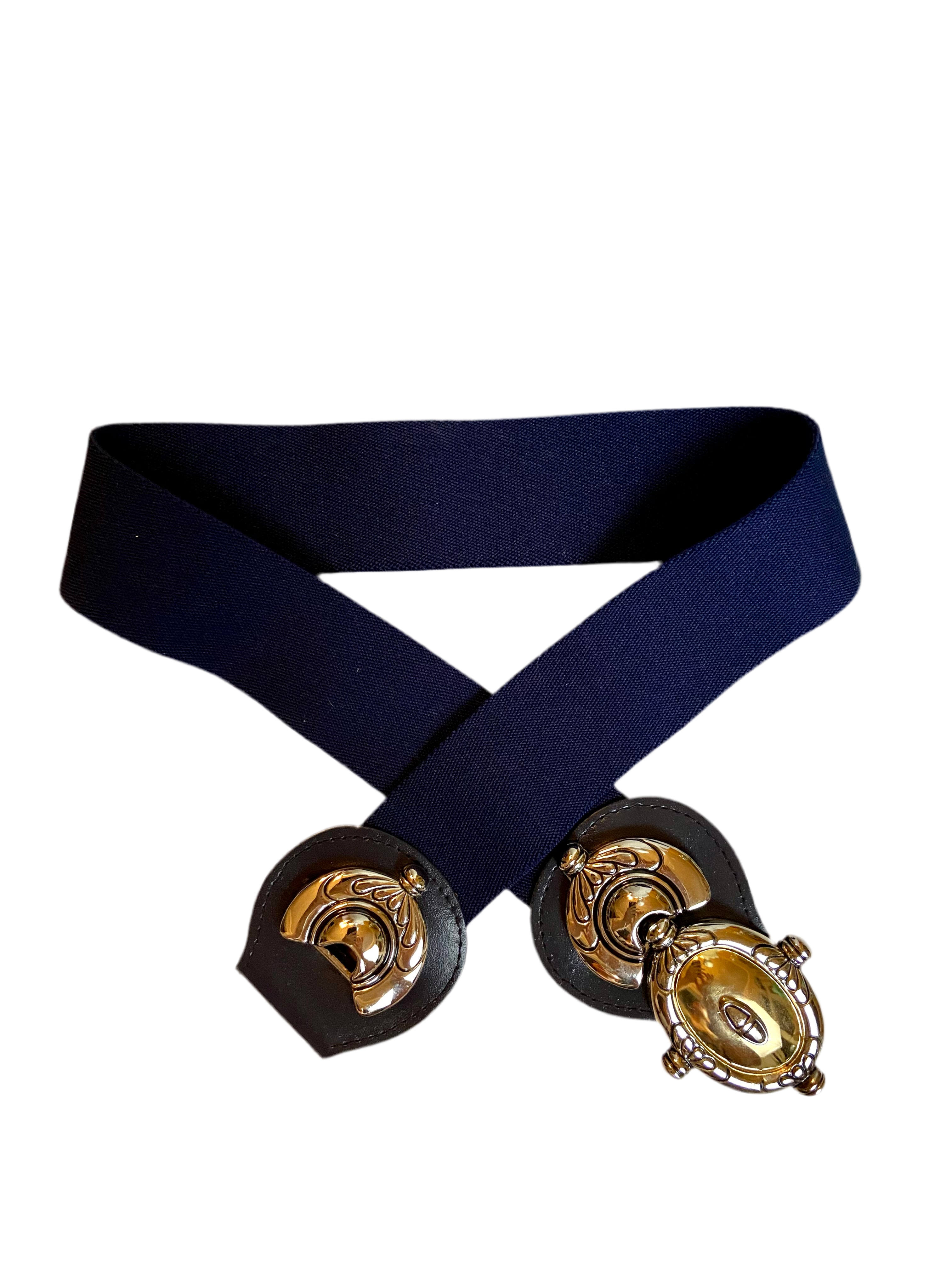 Navy blue elastic belt