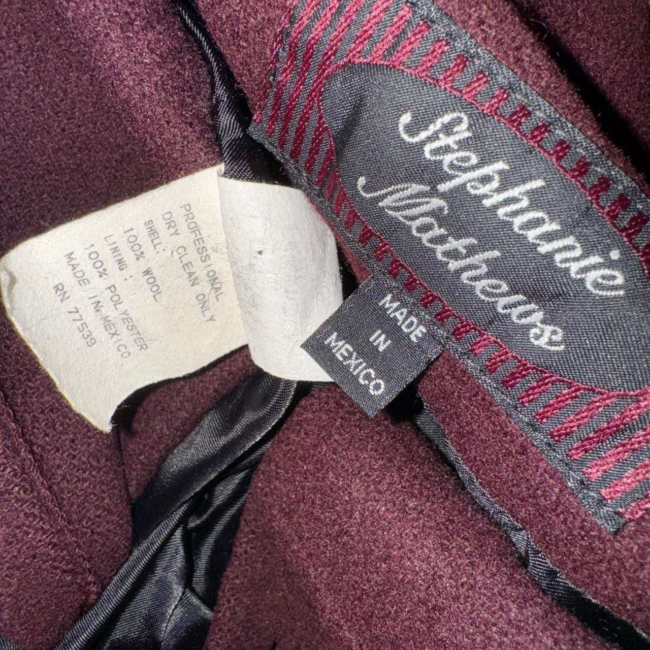 90s Burgundy Wool Trench Coat (XL)