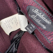 90s Burgundy Wool Trench Coat (XL)