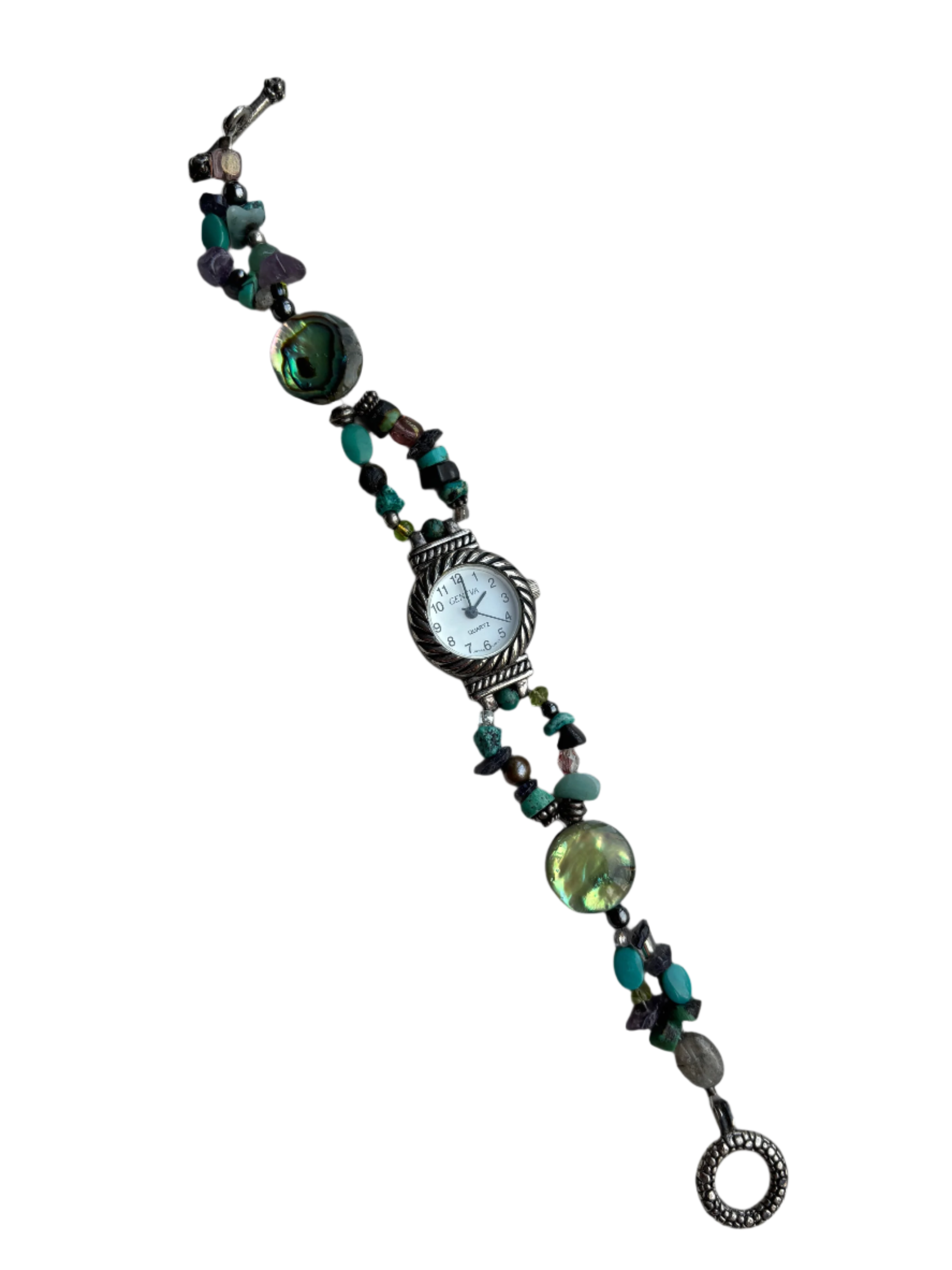 2000s abalone beaded watch