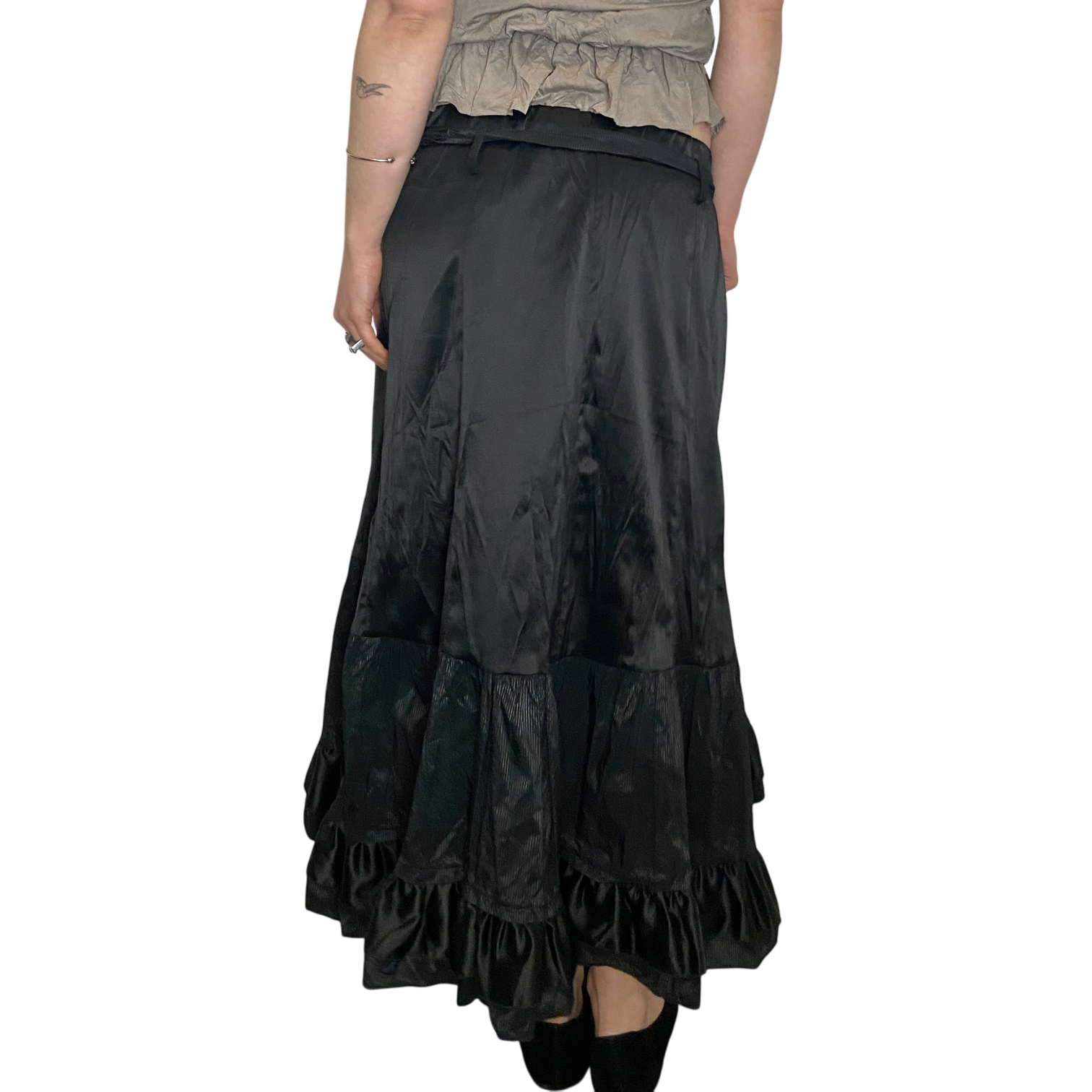 Vintage Gothic Milkmaid Maxi Skirt (M)