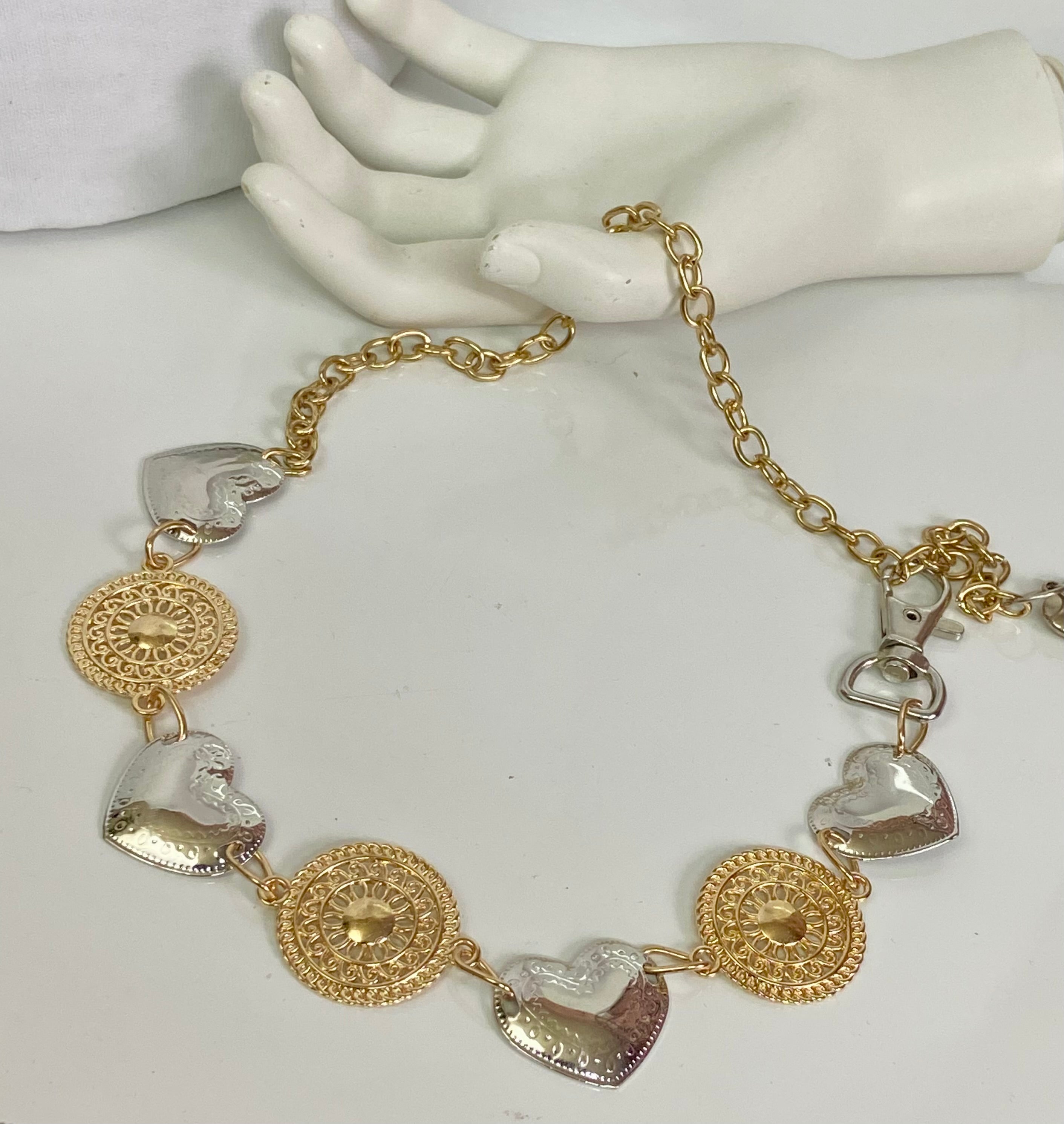 Circles & Hearts Necklace