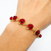 Vintage Rose Charm Bracelet