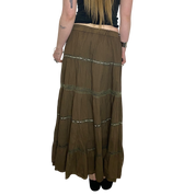 Vintage Tiered Prairie Maxi Skirt (S/M-L)