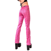 Y2K Pink Snakeskin Pants (XXS)
