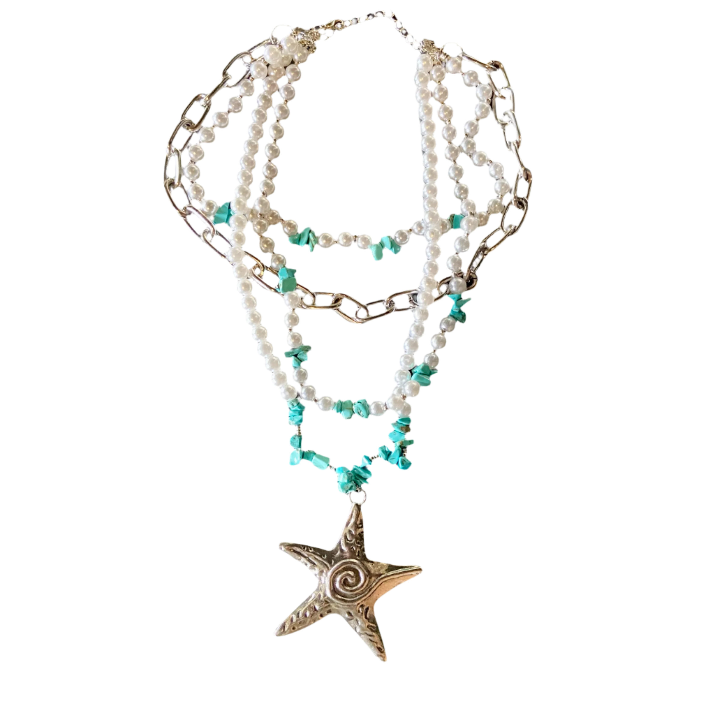 Starfish on layers choker