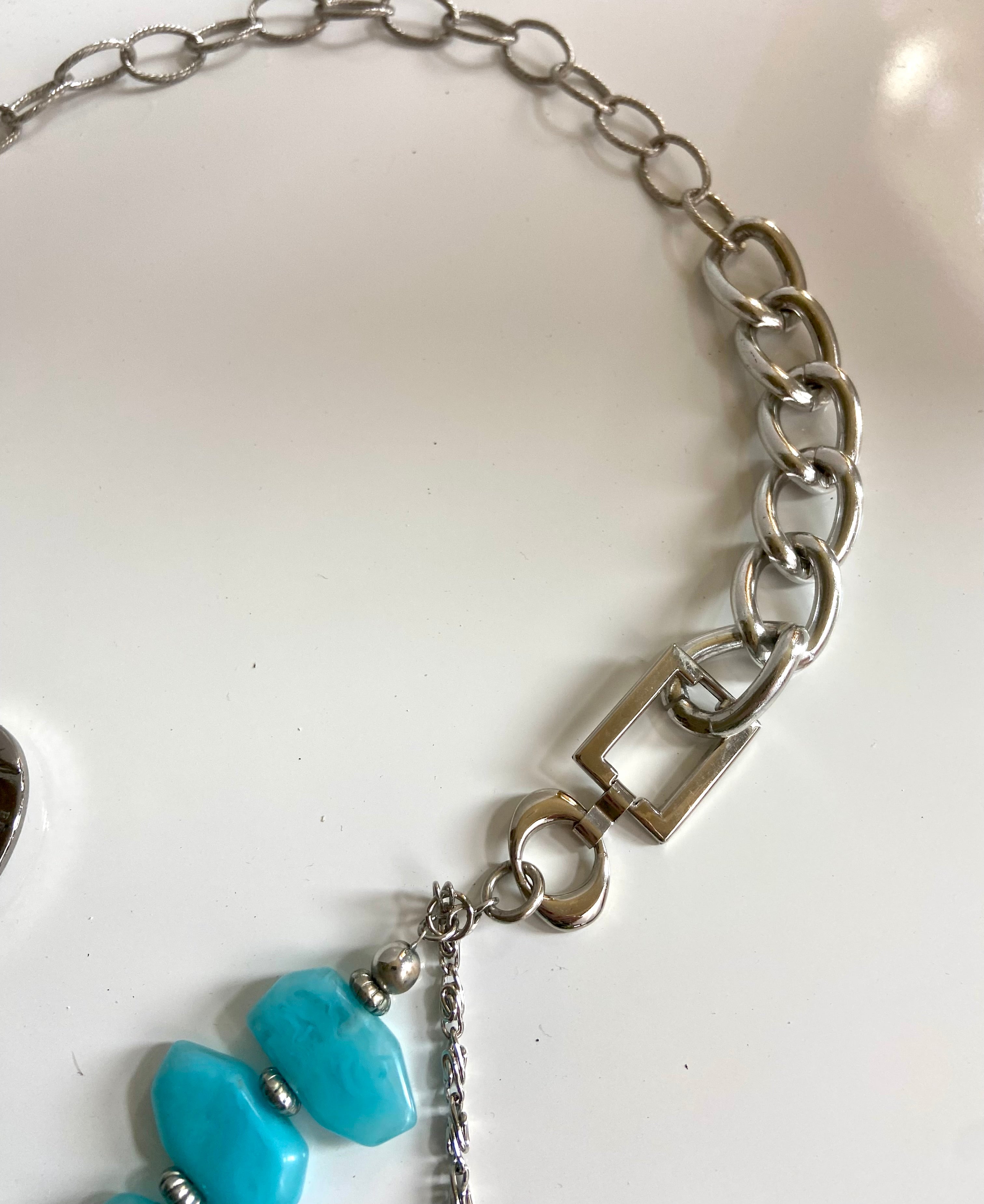 Beads and silver belt