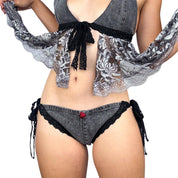 Denim Flutter Bikini Set (S/M)