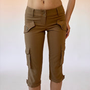 Y2K Low Rise Cargo Capris (XXS/XS)