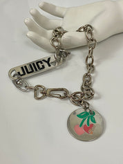Reworked silver Juicy Couture choker