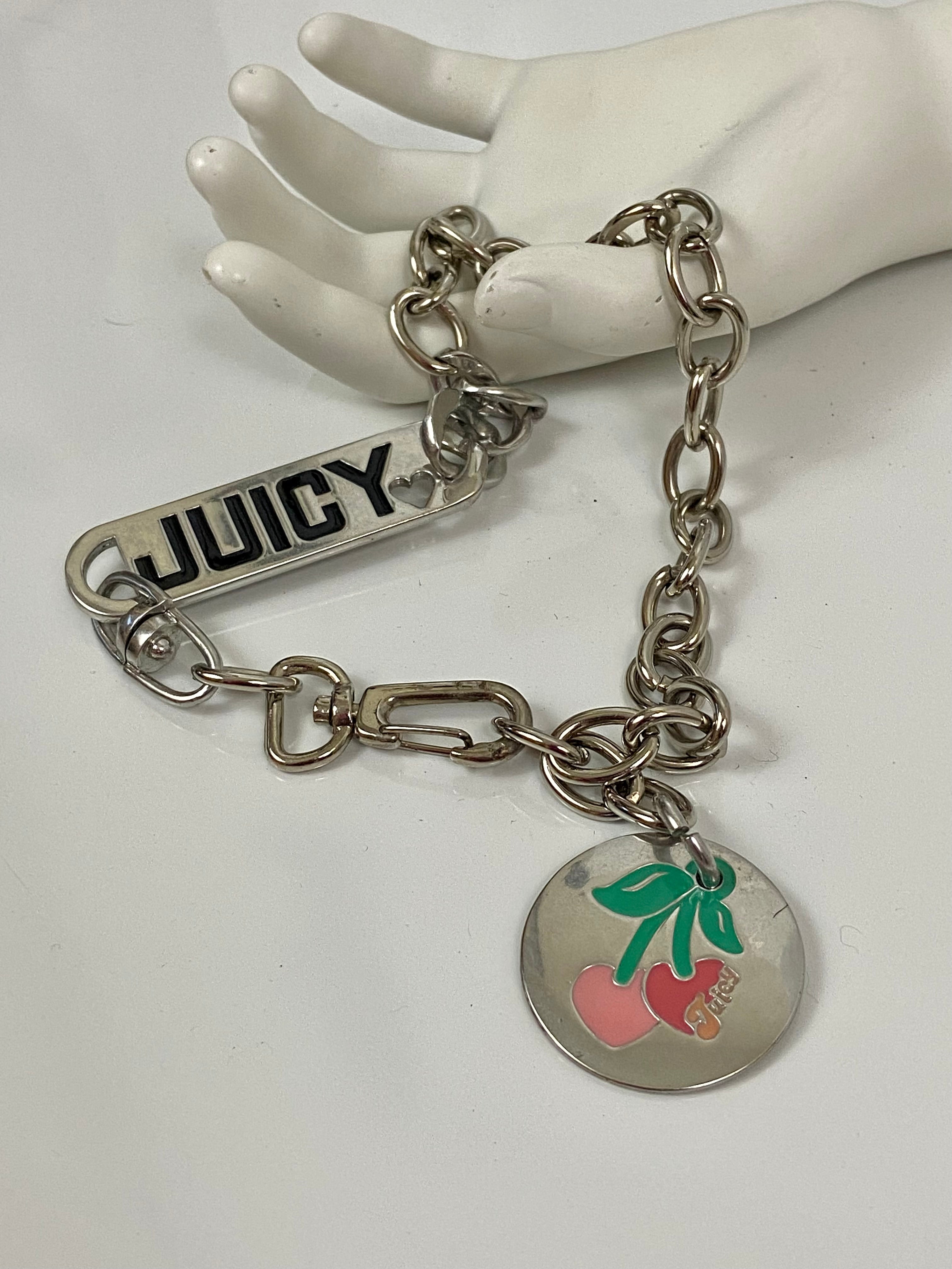 Reworked silver Juicy Couture choker