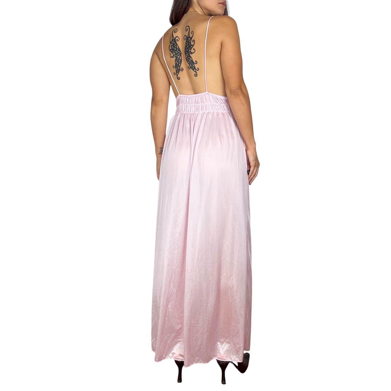70s Pink Babydoll Nightgown (M)