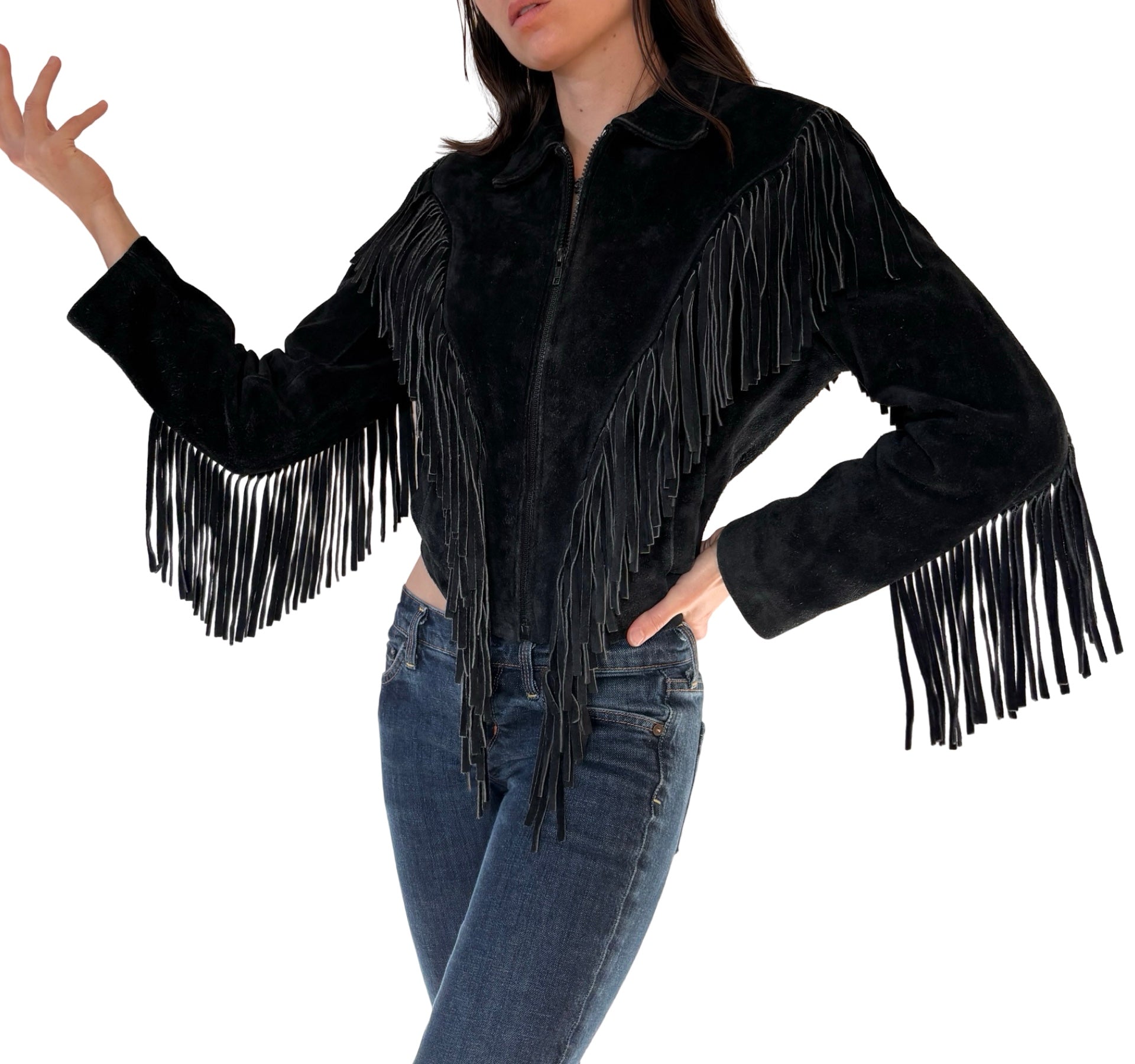 80s Wilson's Leather Fringe Jacket (S) – Holy Thrift