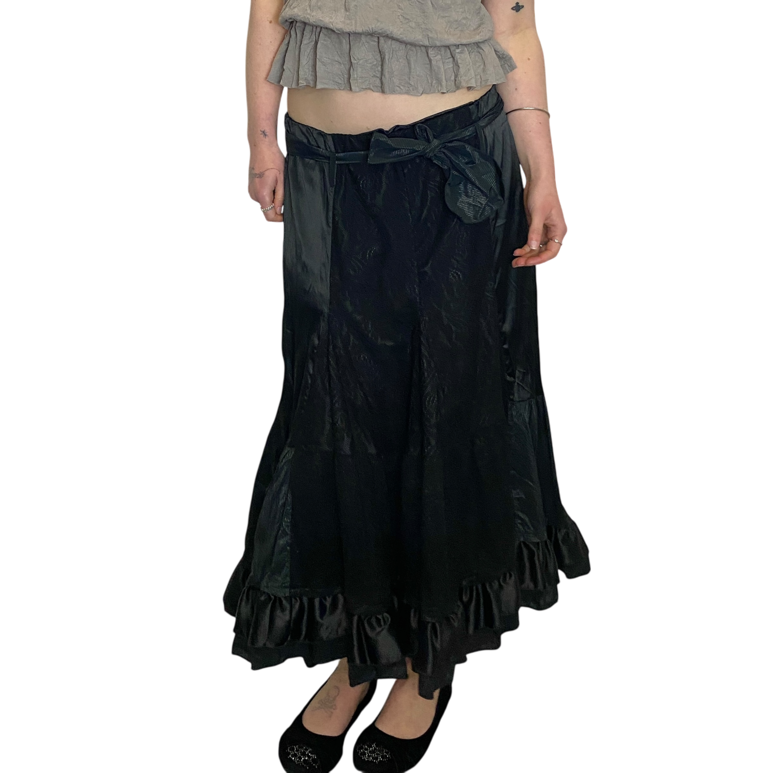 Vintage Gothic Milkmaid Maxi Skirt (M)