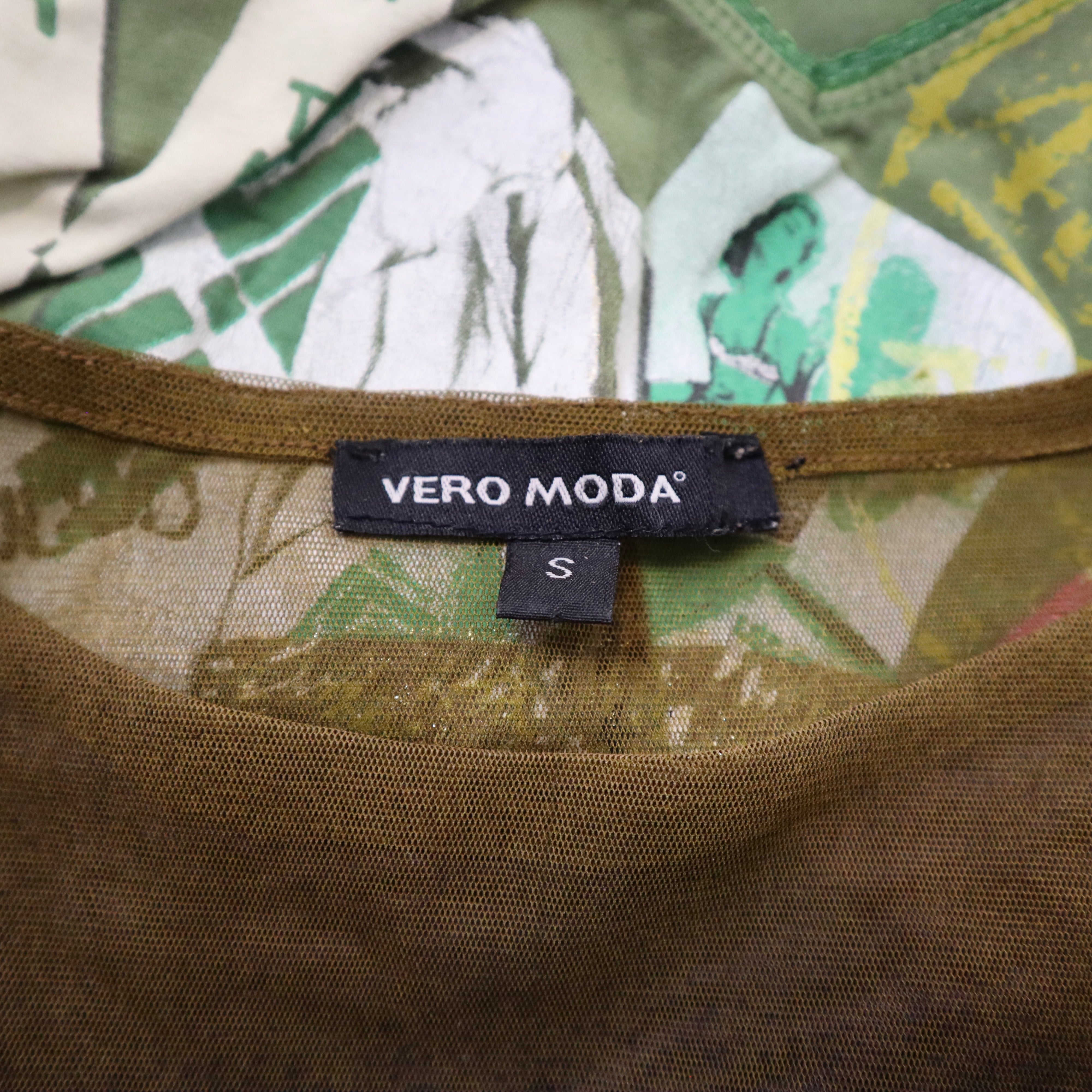 Y2K Purple Mesh Flared Sleeve Top (S/M)