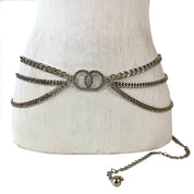 Rhinestone buckle & layered belt