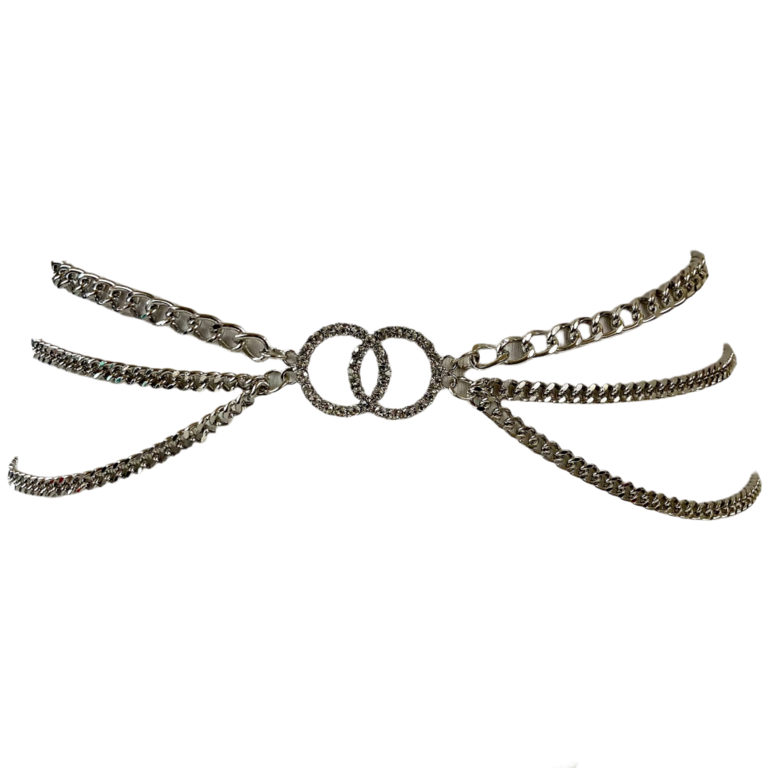 Rhinestone buckle & layered belt