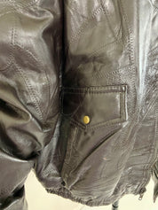 Vintage Patchwork brown Leather Jacket