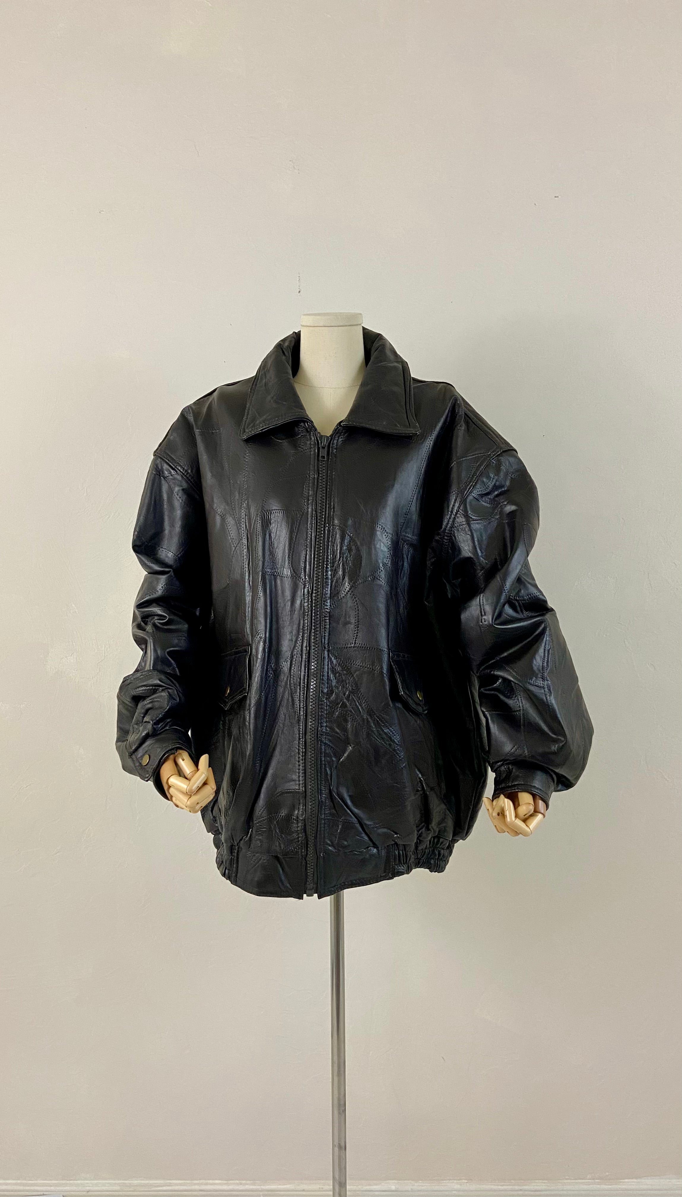 Black Leather Jacket (2X)