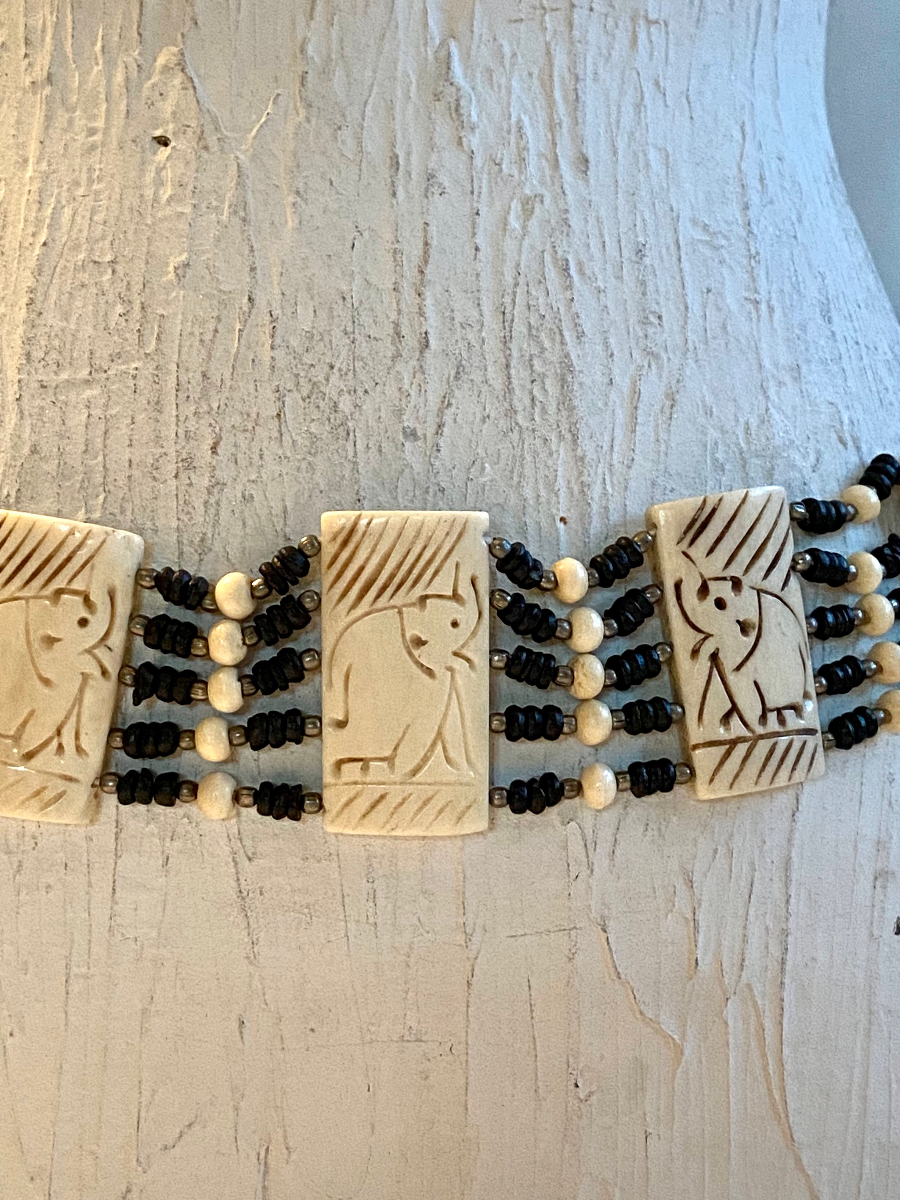 Stone and beads belt