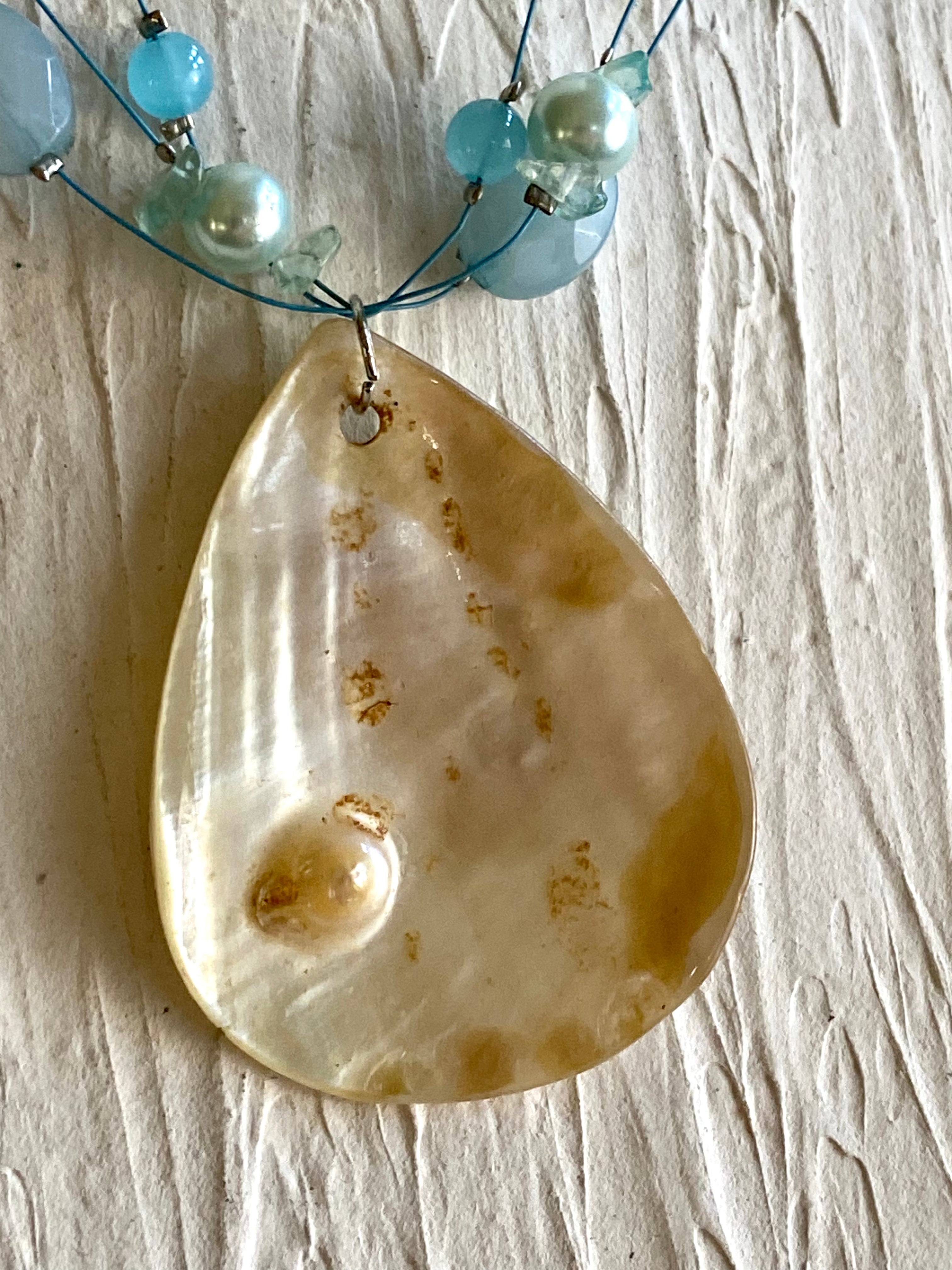 Shell & beads choker