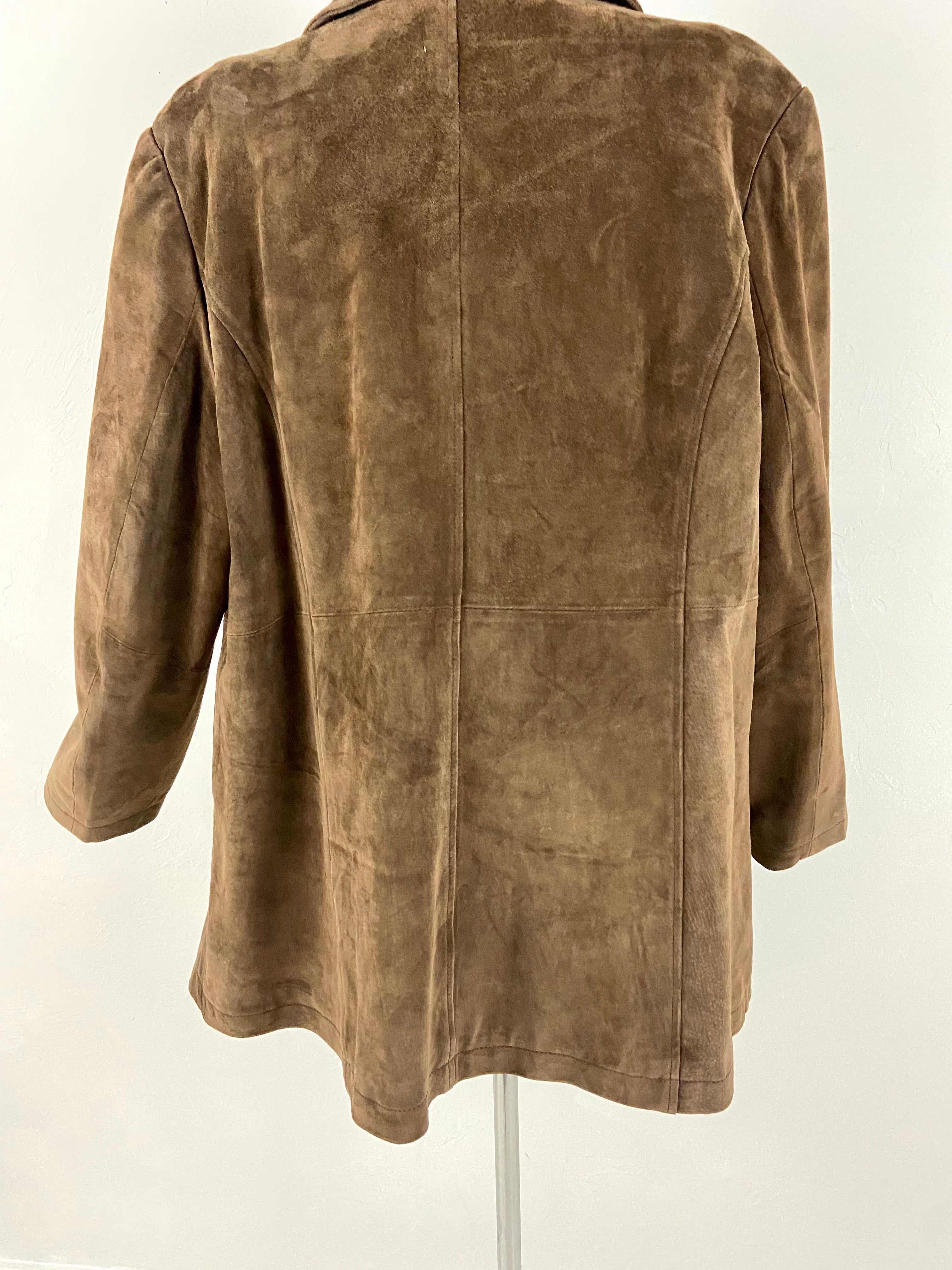 Over size Cherokee suede leather coat