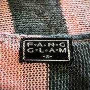 90s Striped Knit Poncho Top (One Size)