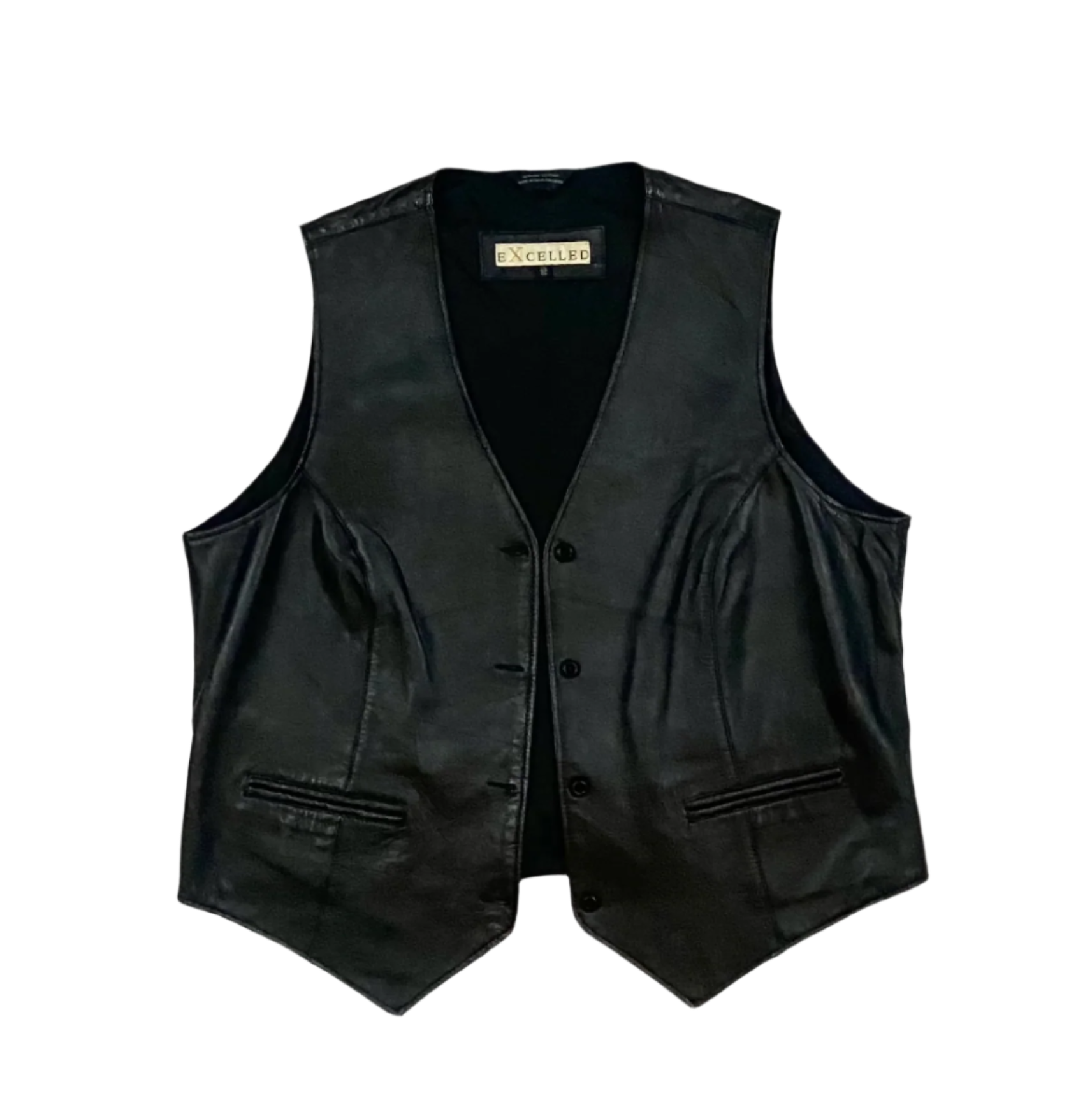 Black Leather Vest (2X)
