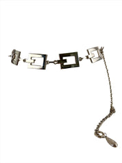 Silver chain waist belt