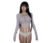 . ݁₊ ⊹ . ݁˖ . ݁ Ube , milk sweater