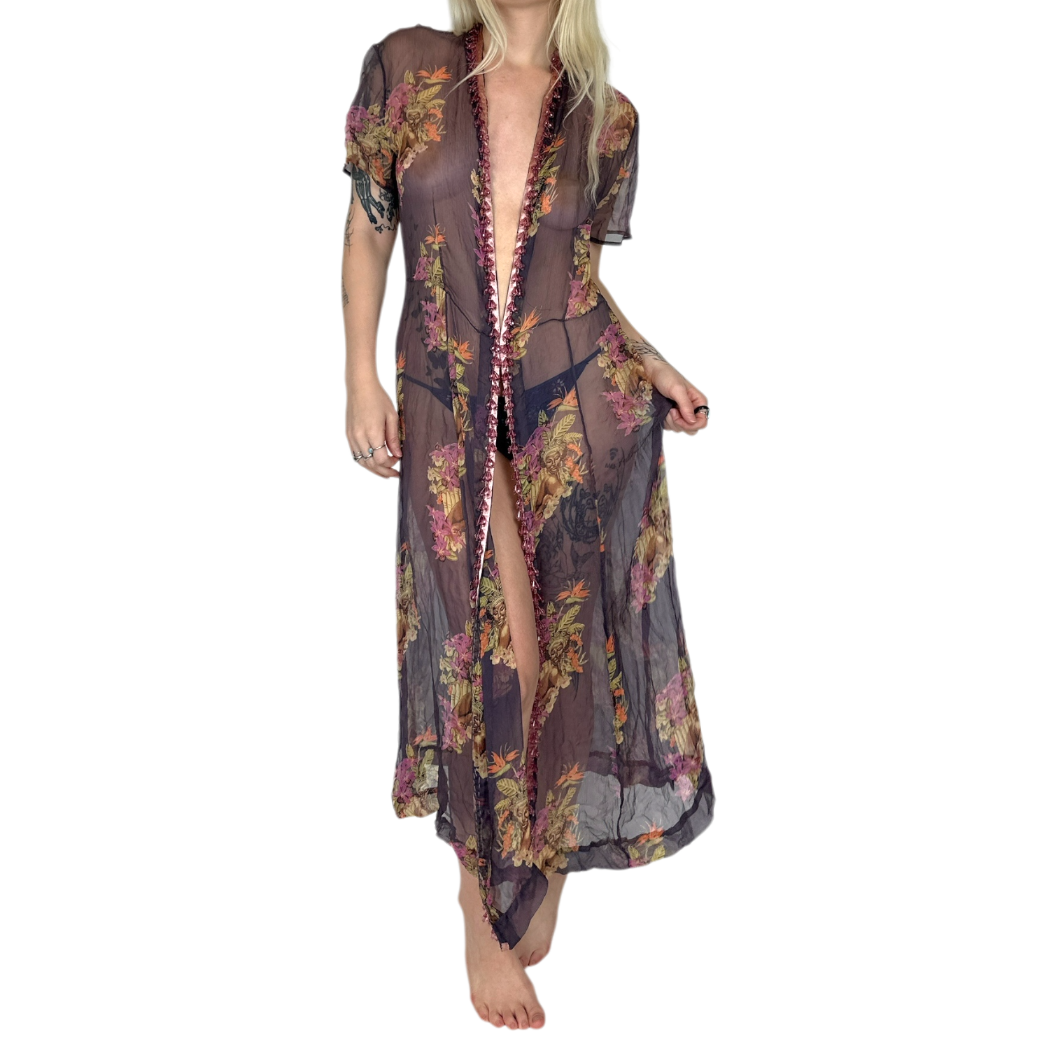 handmade maxi dress Vintage Handmade Silk Maxi Dress (L) – Holy Thrift