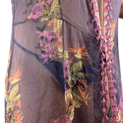 Vintage Handmade Silk Maxi Dress (L)