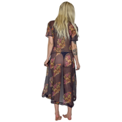 Vintage Handmade Silk Maxi Dress (L)