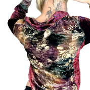 Whimsigoth Velvet Burnout Blouse (S)