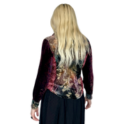 Whimsigoth Velvet Burnout Blouse (S)