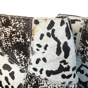 Fur-On Leather Spotted Platforms (9.5)