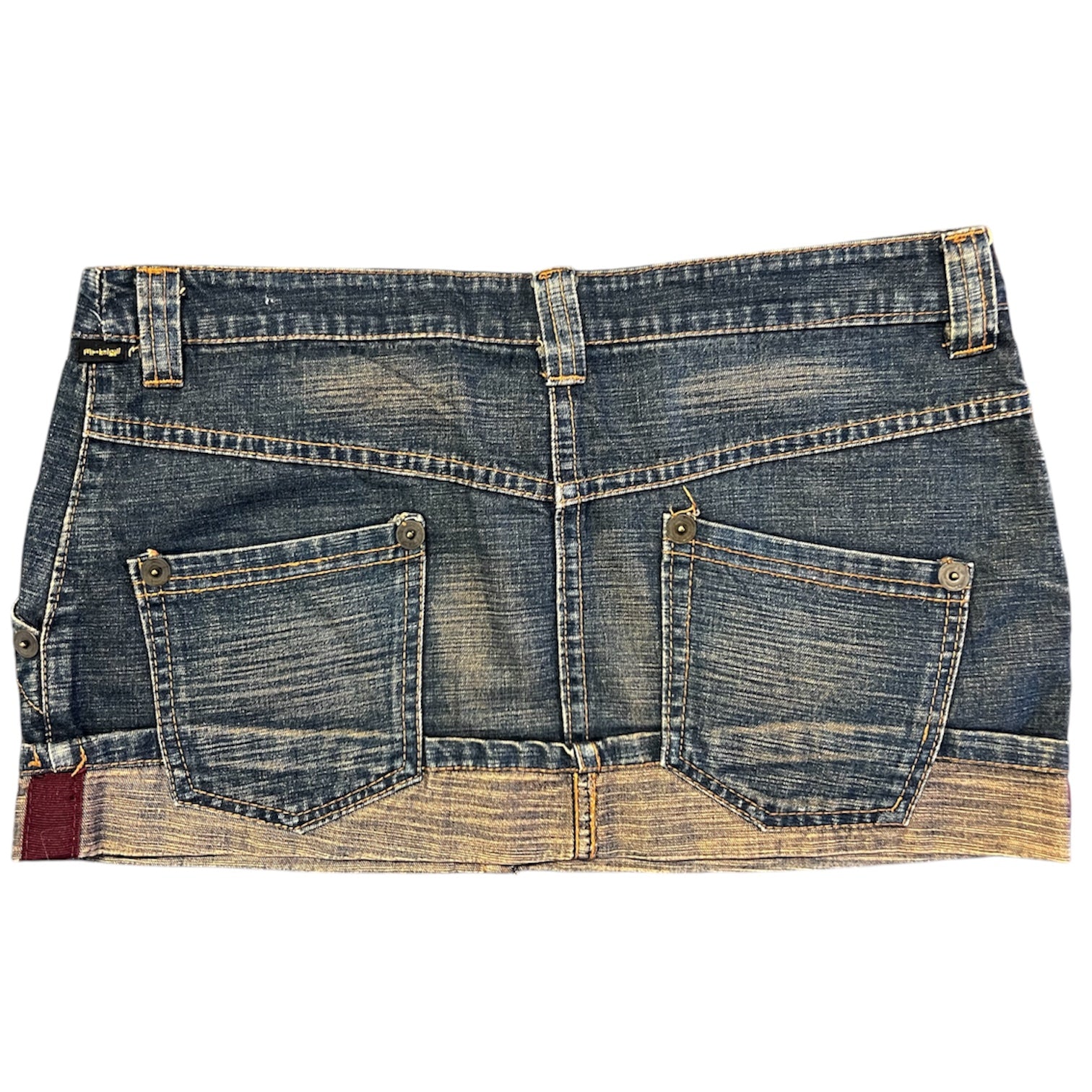 Micro Mini Denim Jean Skirt (L)