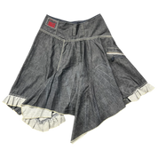 Grey Denim Flared Layer Skirt (M)
