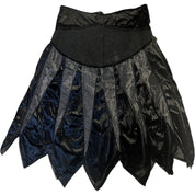 Black Crushed Velvet Bead Skirt (M)