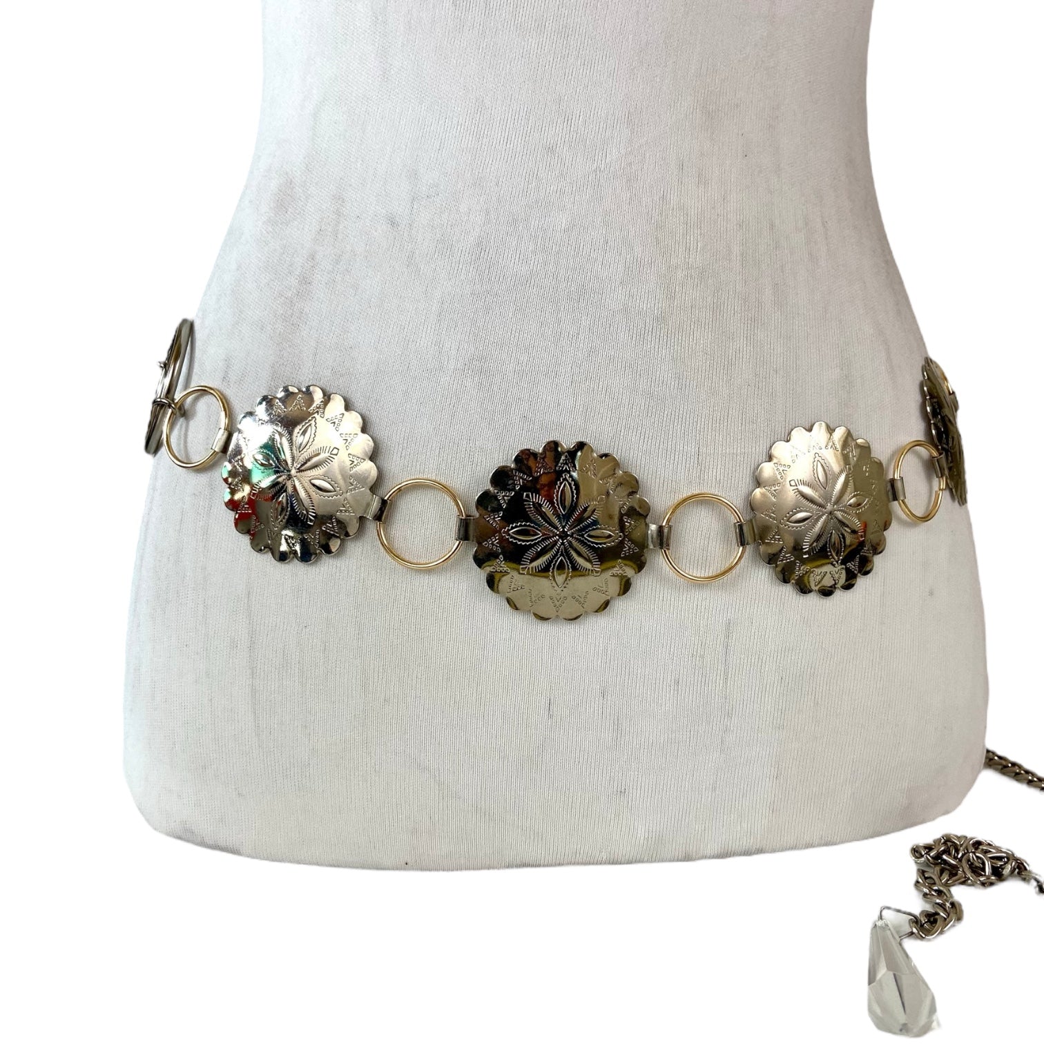 Silver gold waist belt