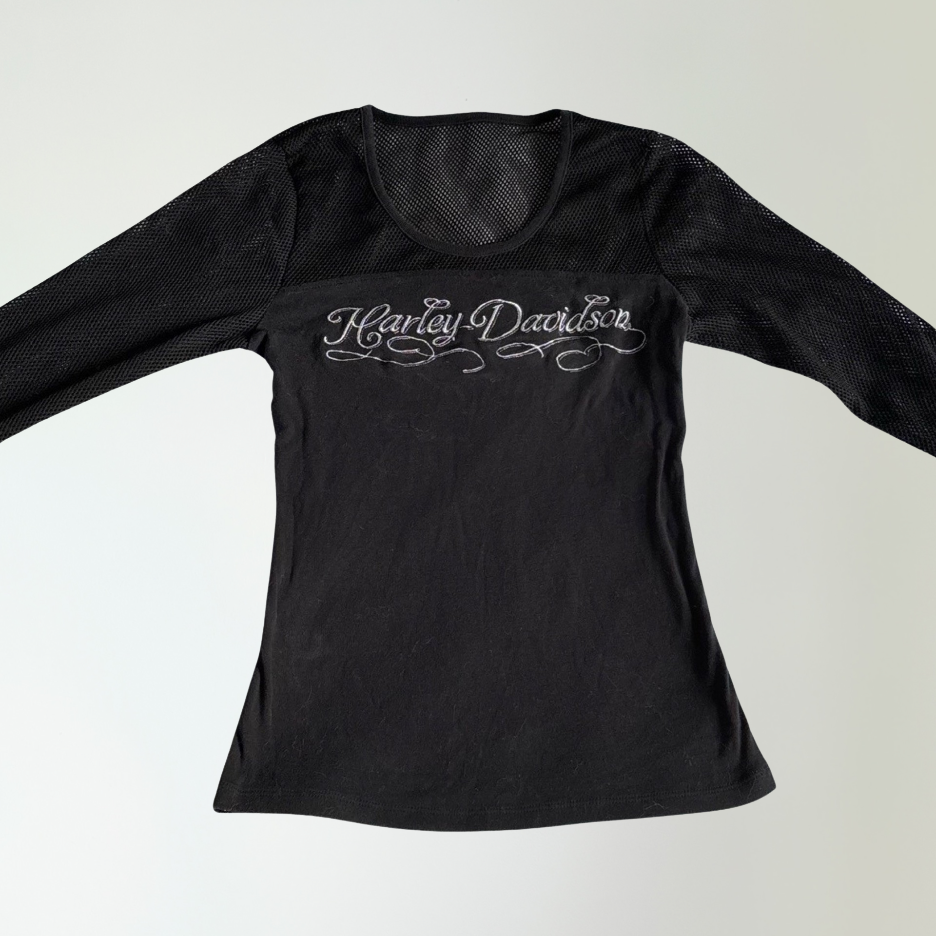 Y2K Harley Davidson Fishnet Top (S)