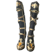 Black Gold Metallic Platform Boots (8)